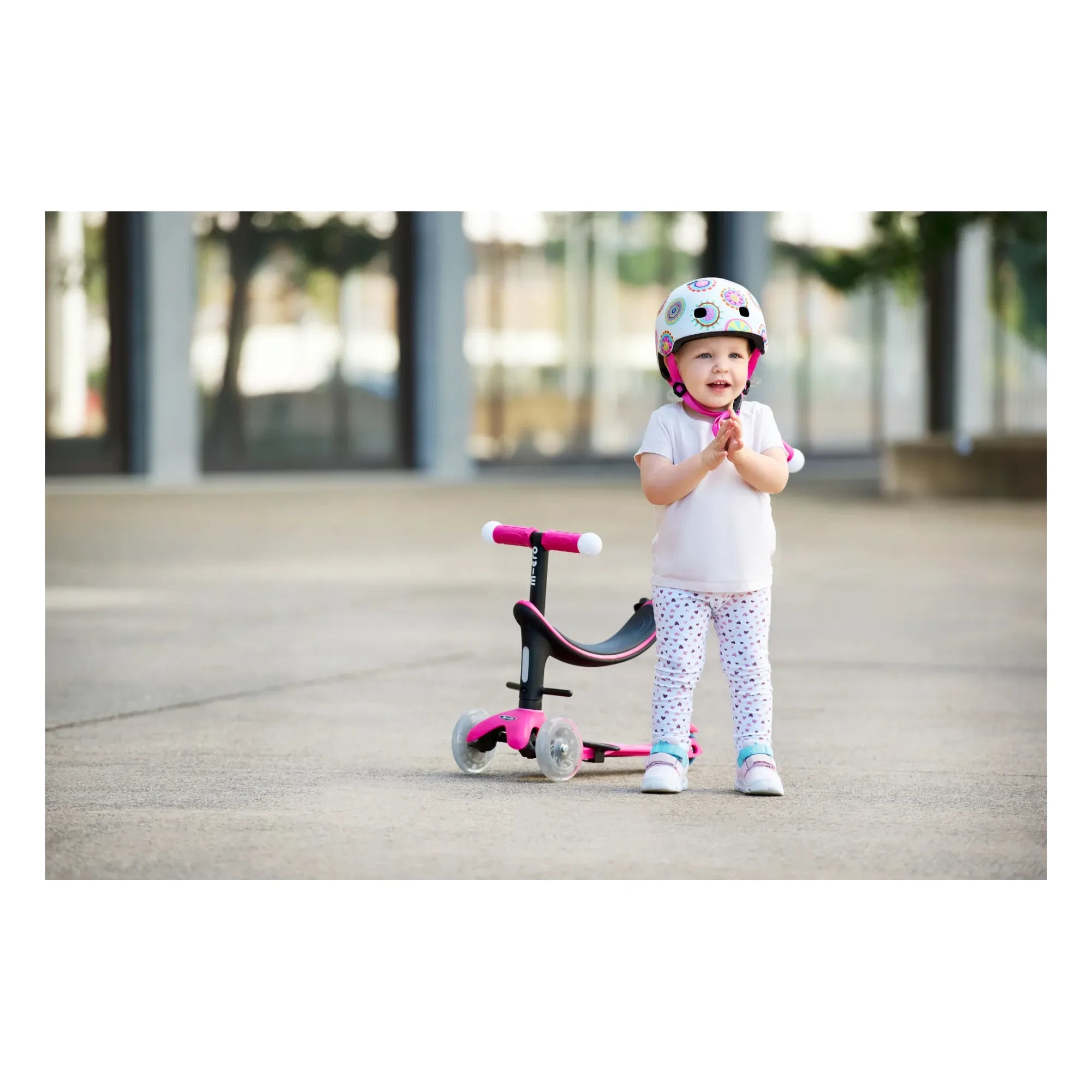 Patinete LED 3 en 1 Micro - Mini | Rojo Frambuesa