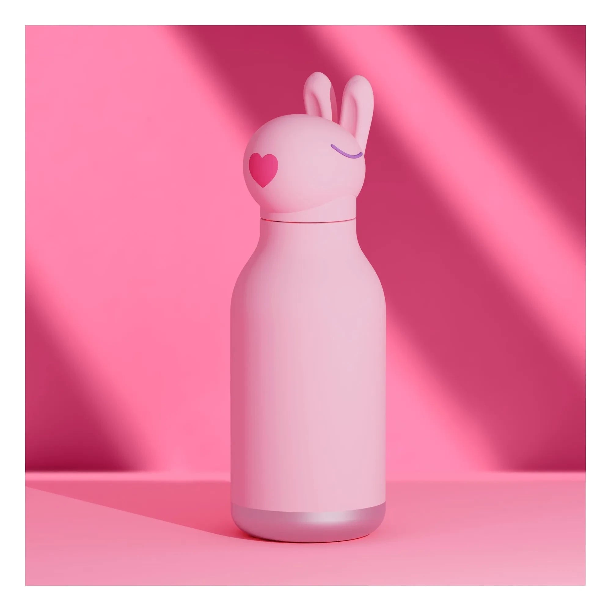 Asobu - Botella de acero inoxidable Rabbit | Rosa claro