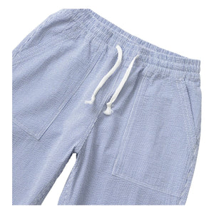 Service Works - Pantalones seersucker a rayas de durazno | Azul claro