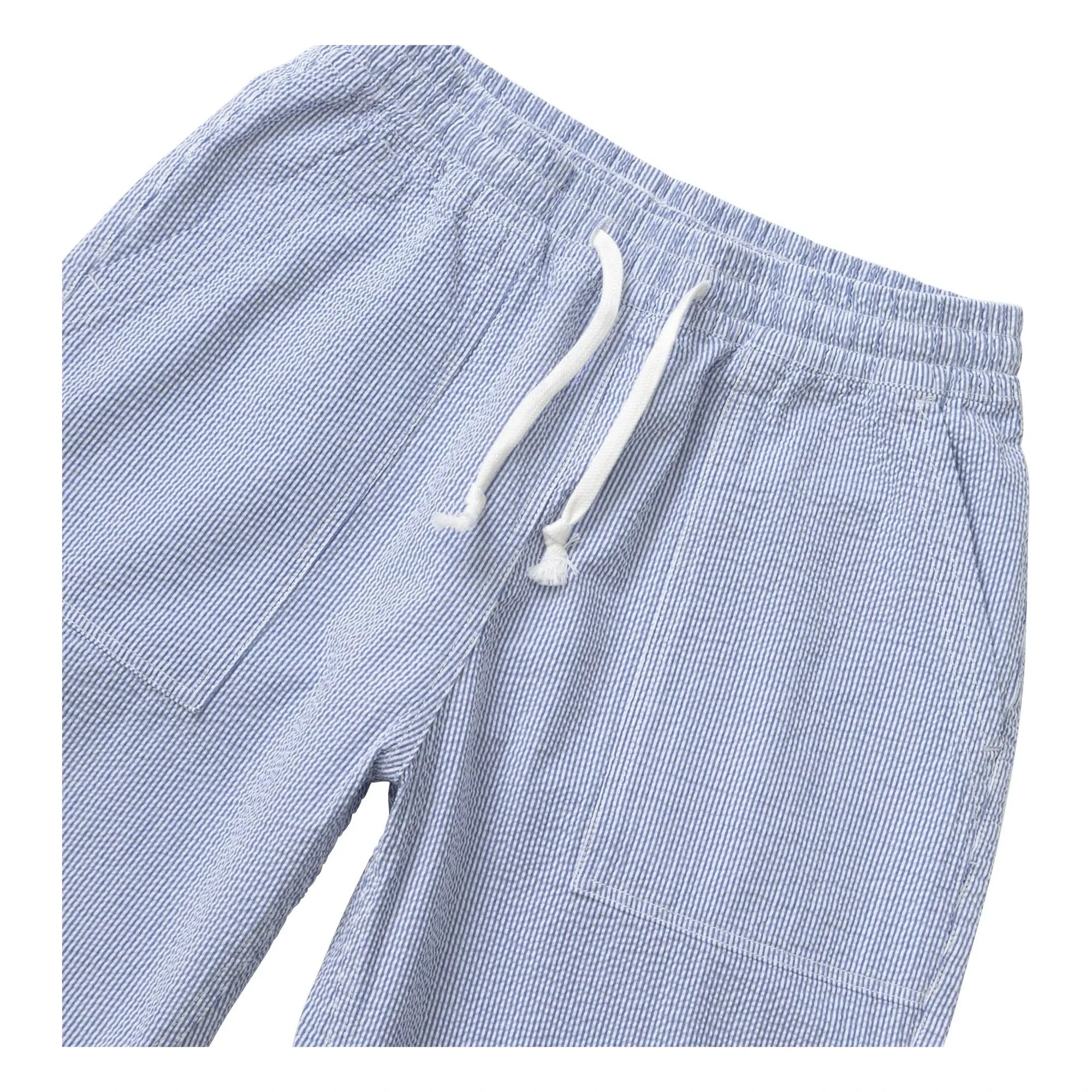 Service Works - Pantalones seersucker a rayas de durazno | Azul claro