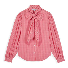 Maria de la Orden - Blusa Gingham de Algodón Cuento de Hadas | Rojo