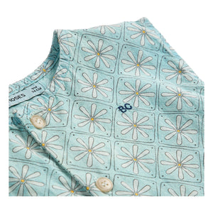 Bobo Choses - Mono de algodón orgánico con estampado de margaritas | Azul claro
