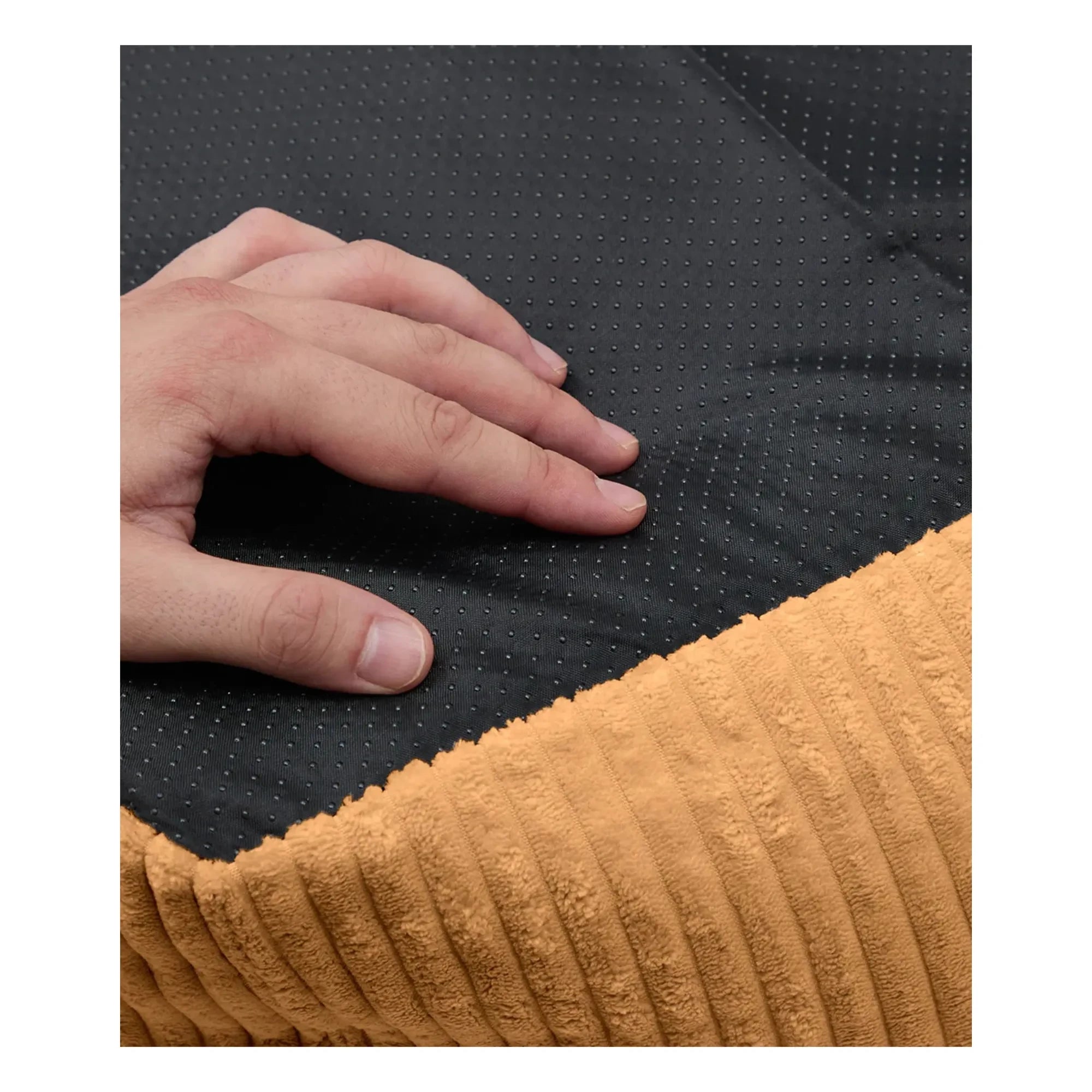 Cafide - Cama para perros de terciopelo Snozy | Mostaza