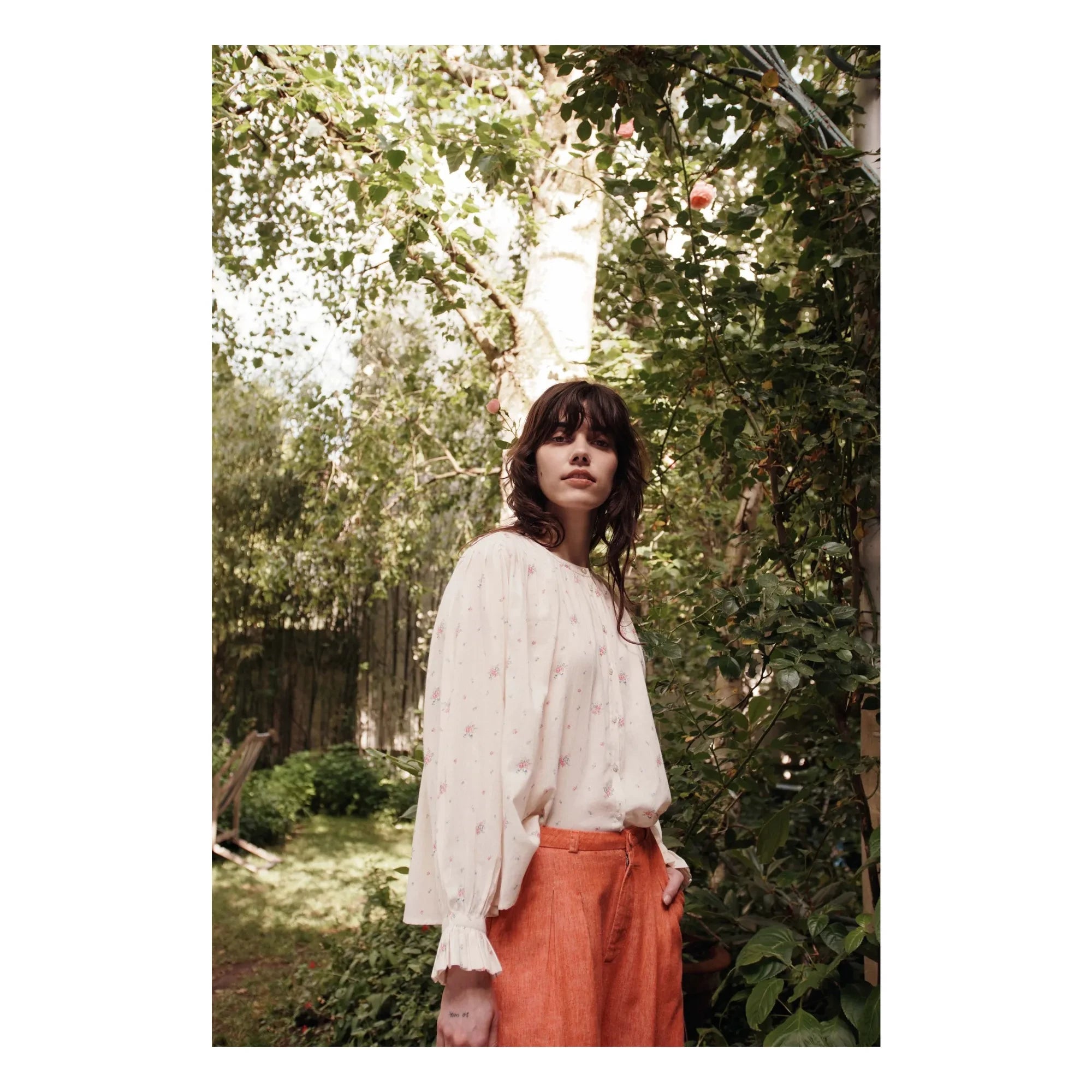 Emile et Ida - Blusa Dounia de algodón orgánico | Crema