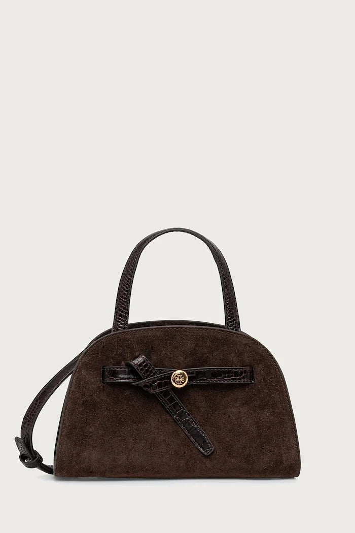 Bolso tote de ante Tory Burch Romy Small Bauletto para mujer