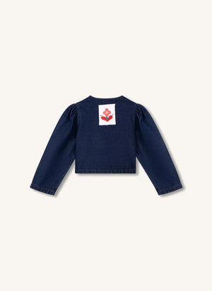 Wynken - Chaqueta vaquera con volantes | Azul oscuro