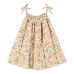 Konges Sløjd - Vestido de algodón orgánico a rayas Vivian Fleurie | Amarillo