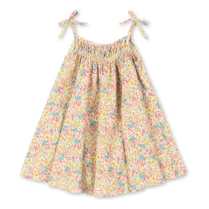 Konges Sløjd - Vestido de algodón orgánico a rayas Vivian Fleurie | Amarillo