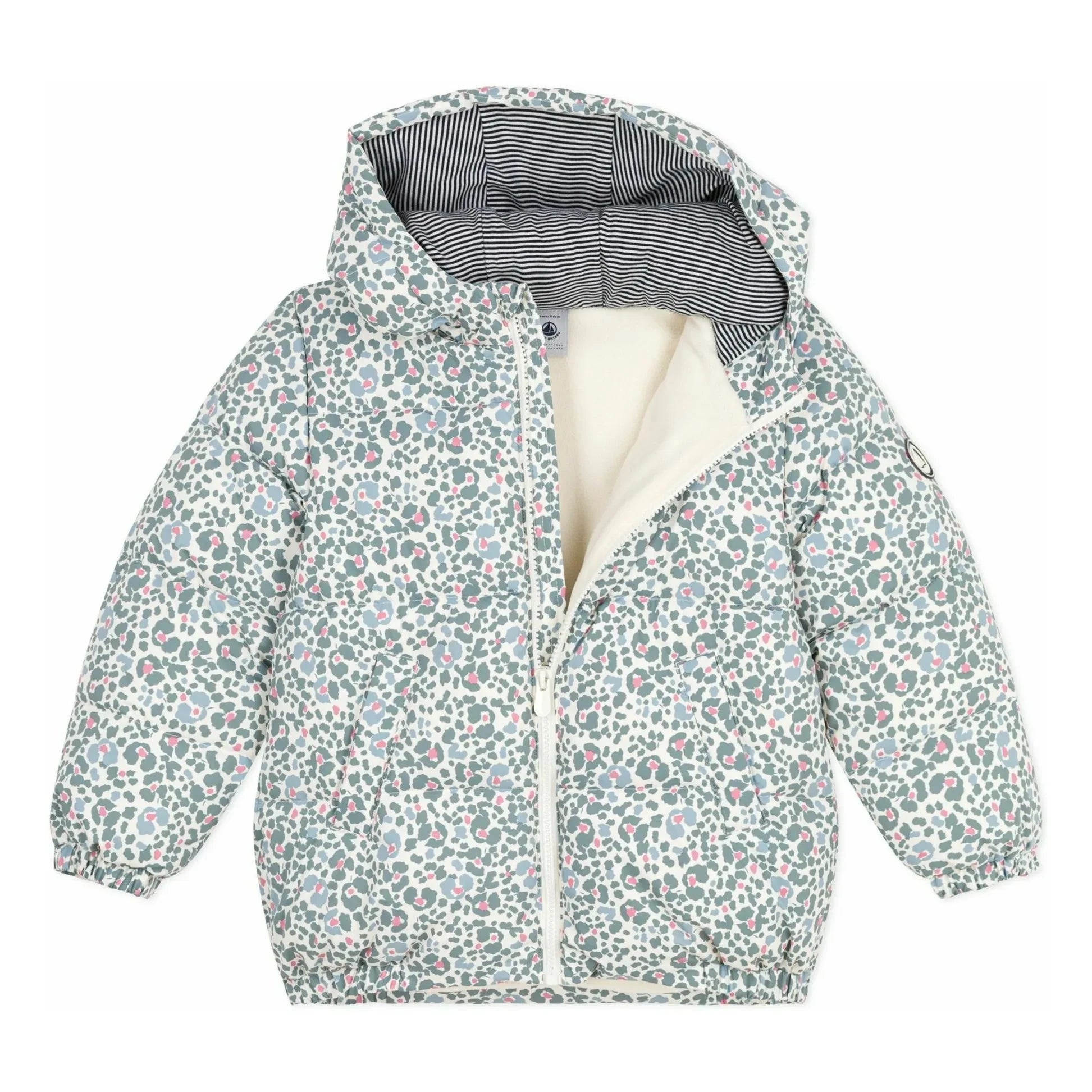 Petit Bateau - Chaqueta acolchada con estampado floral | Crudo