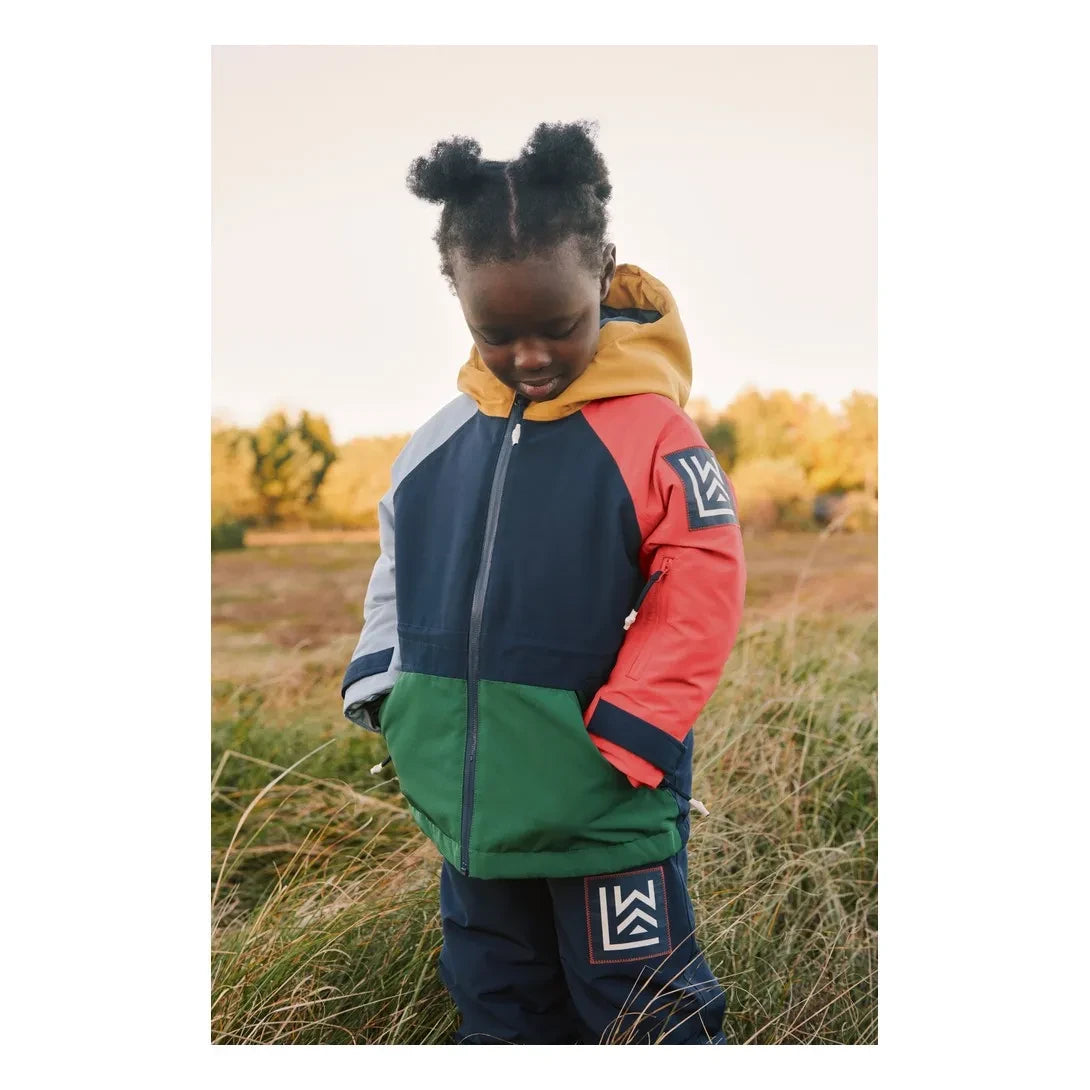 Liewood - Chaqueta de esquí Kalle Colorblock fabricada con fibras recicladas | Azul marino