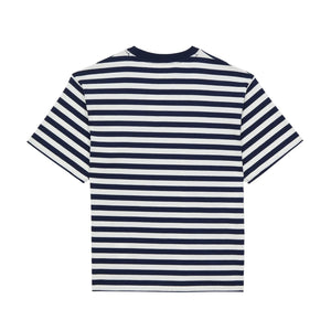 Smallable Kid - Camiseta de algodón orgánico a rayas Nils | Azul negro