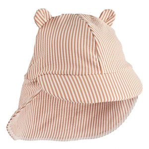 Liewood - Senia Seersucker Gorro de Fibra Reciclada | Terracota
