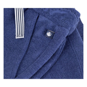 Petit Bateau - Pantalón corto de bermuda de esponja liso | Azul marino