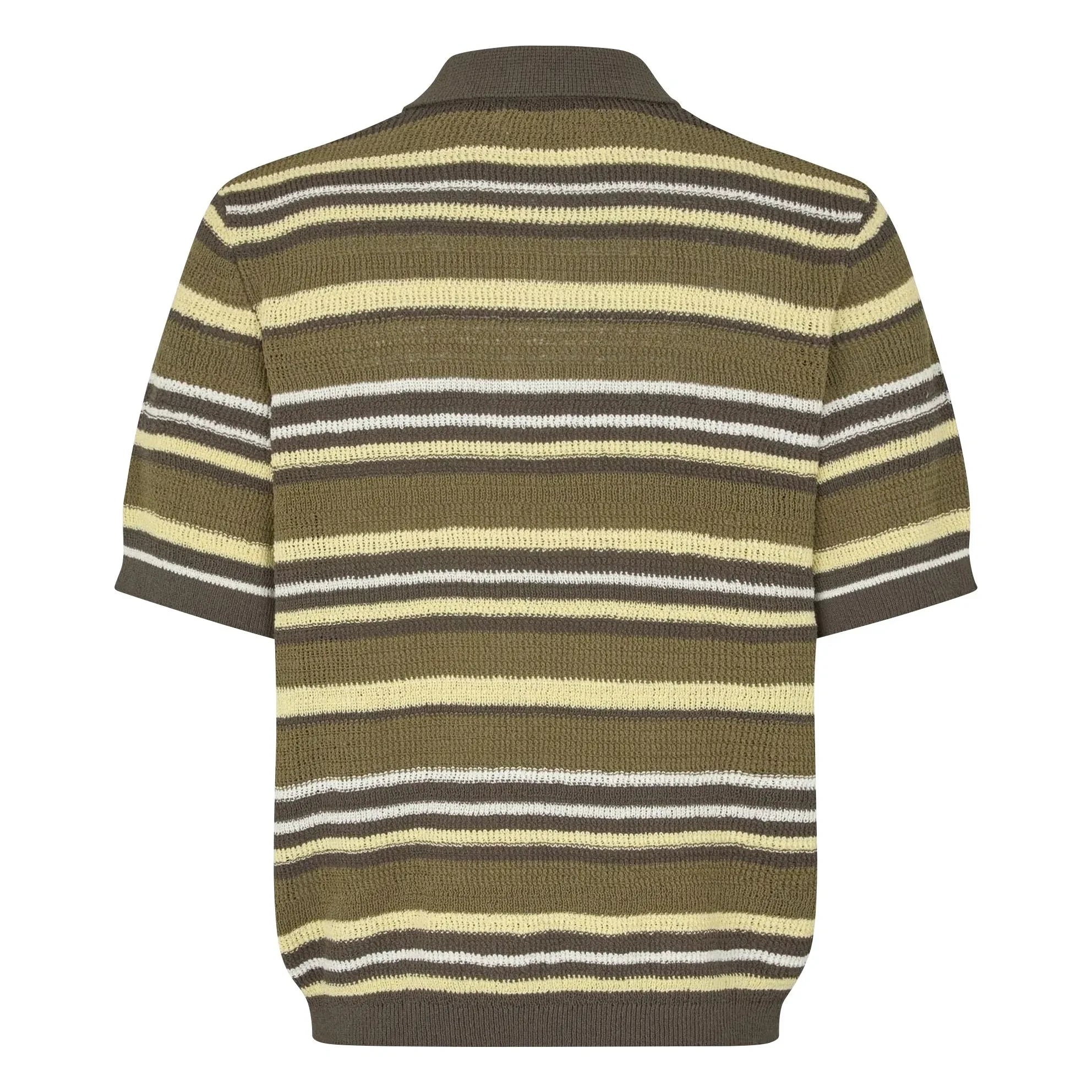 Samsoe Samsoe - Polo de punto Samarco a rayas | Caqui