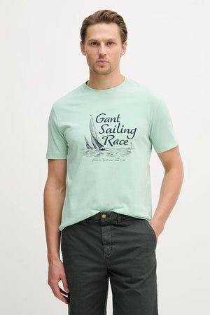Camiseta de algodón para hombre Gant