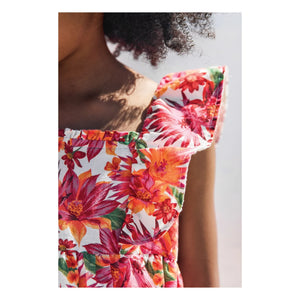 Tartine et Chocolat - Vestido Floral | Naranja