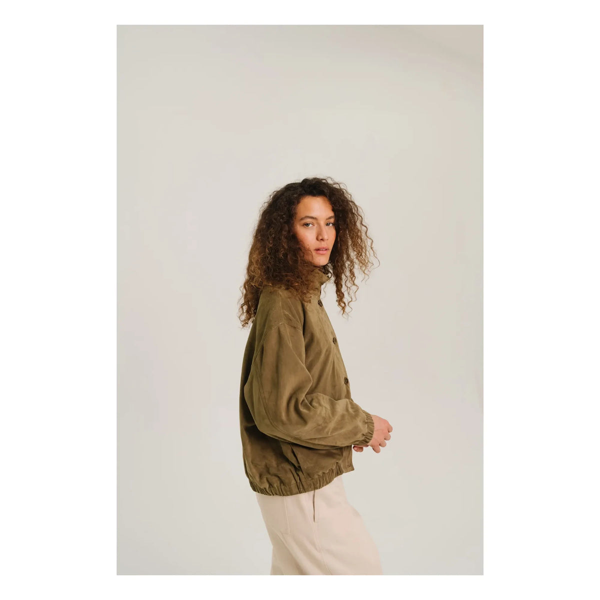 Sacrécoeur - Lise Chaqueta de cuero | Caqui