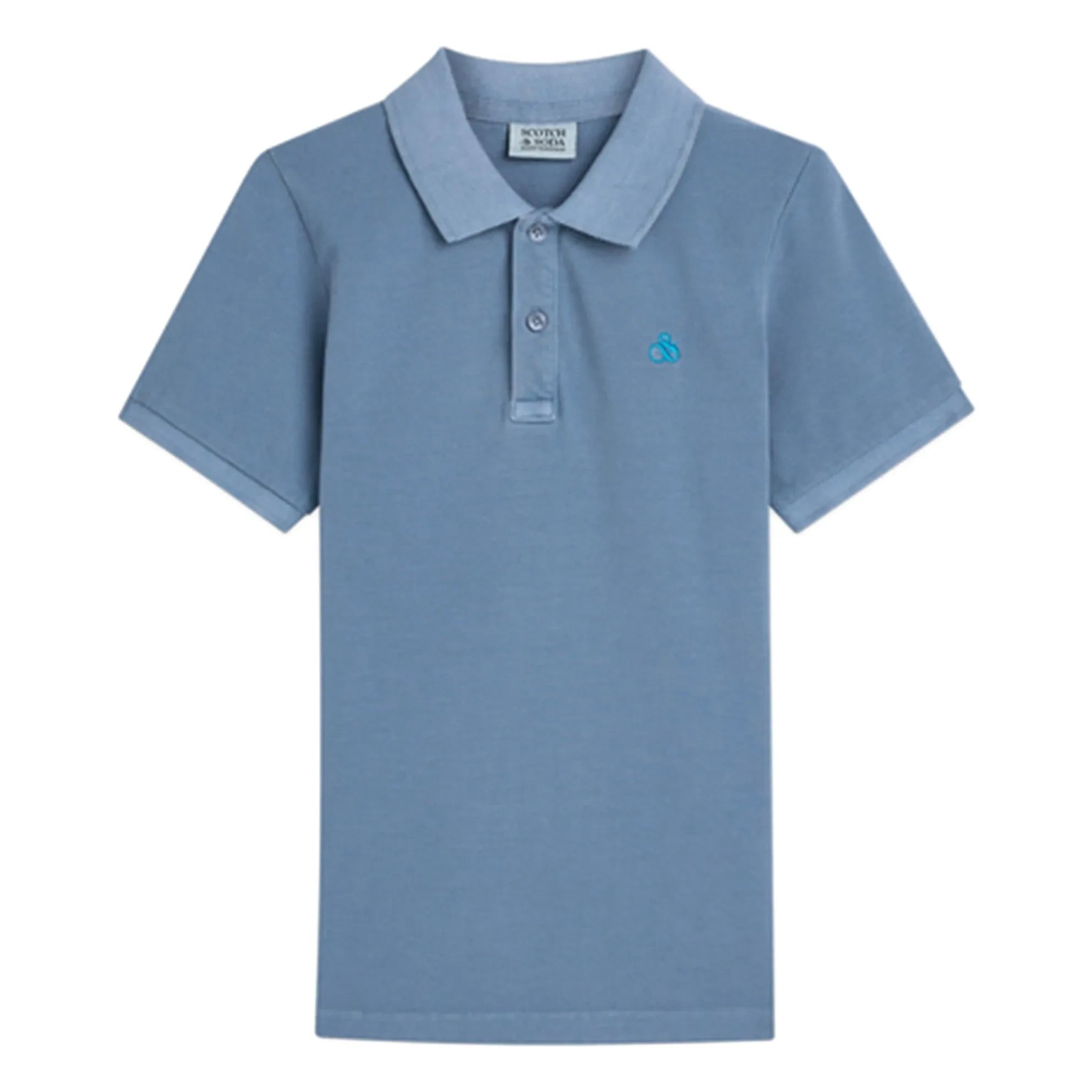 Scotch & Soda - Polo con logo bordado | Azul grisáceo