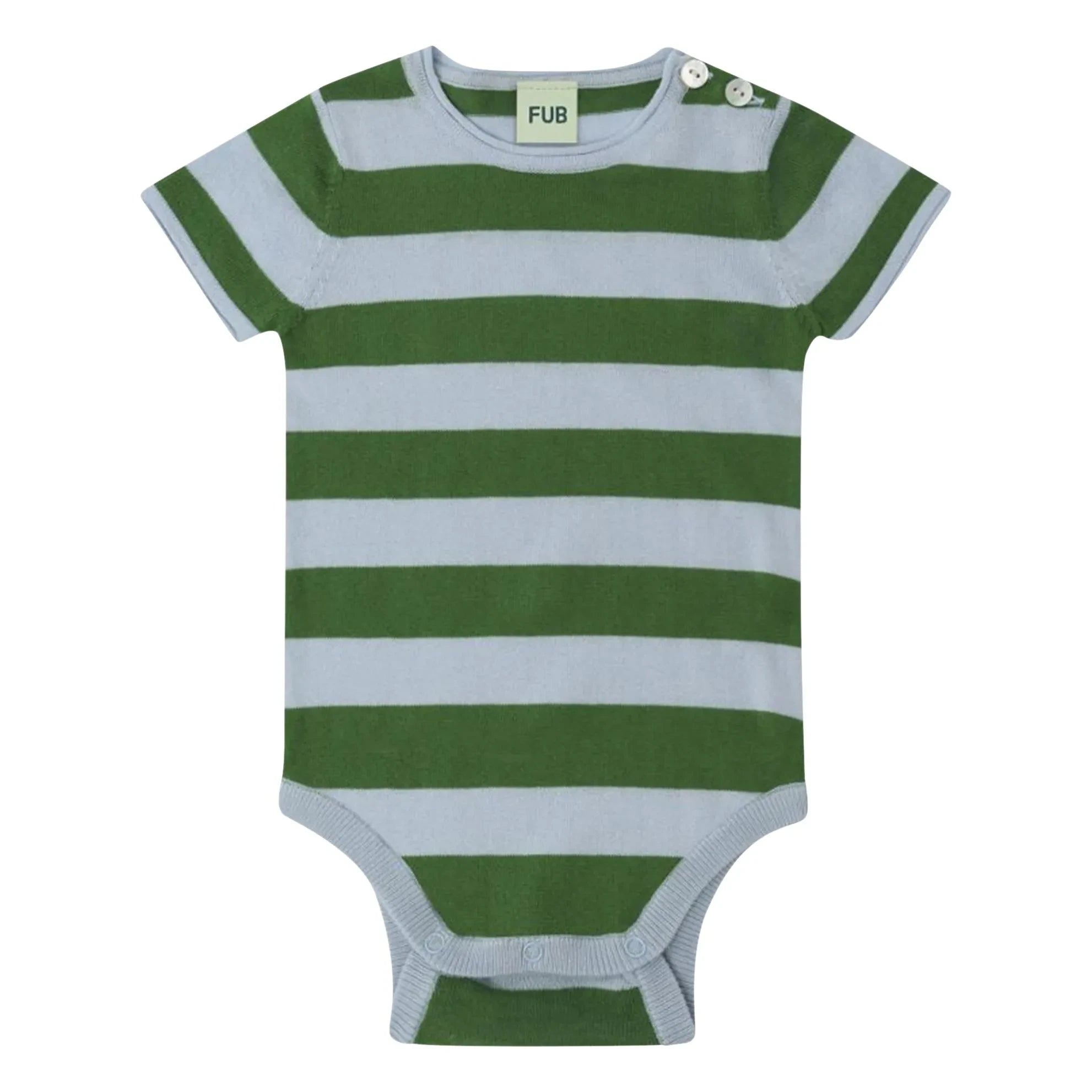 FUB - Body de algodón orgánico a rayas | Verde