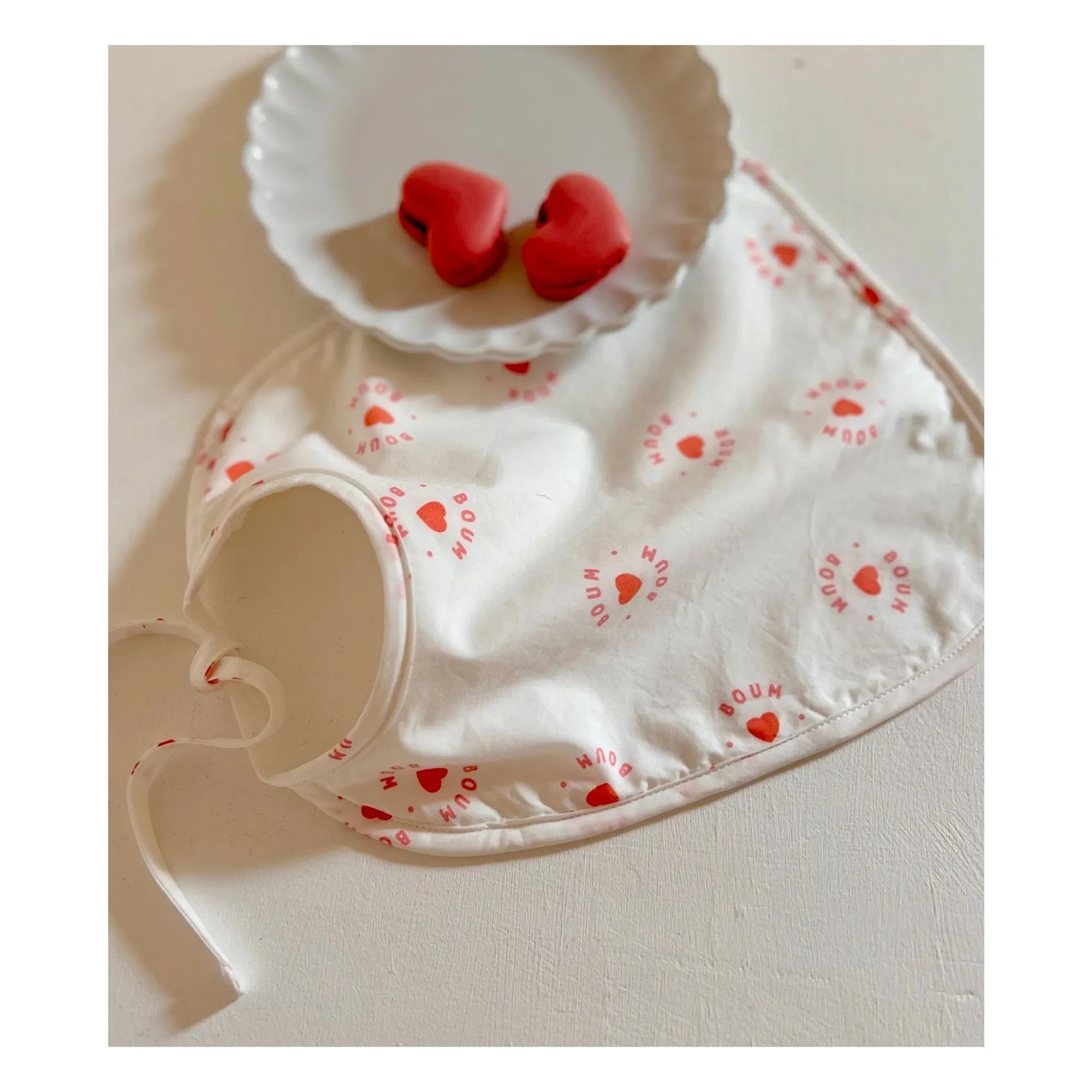 Rose in April - Bib Anna Boum Boum | Blanco