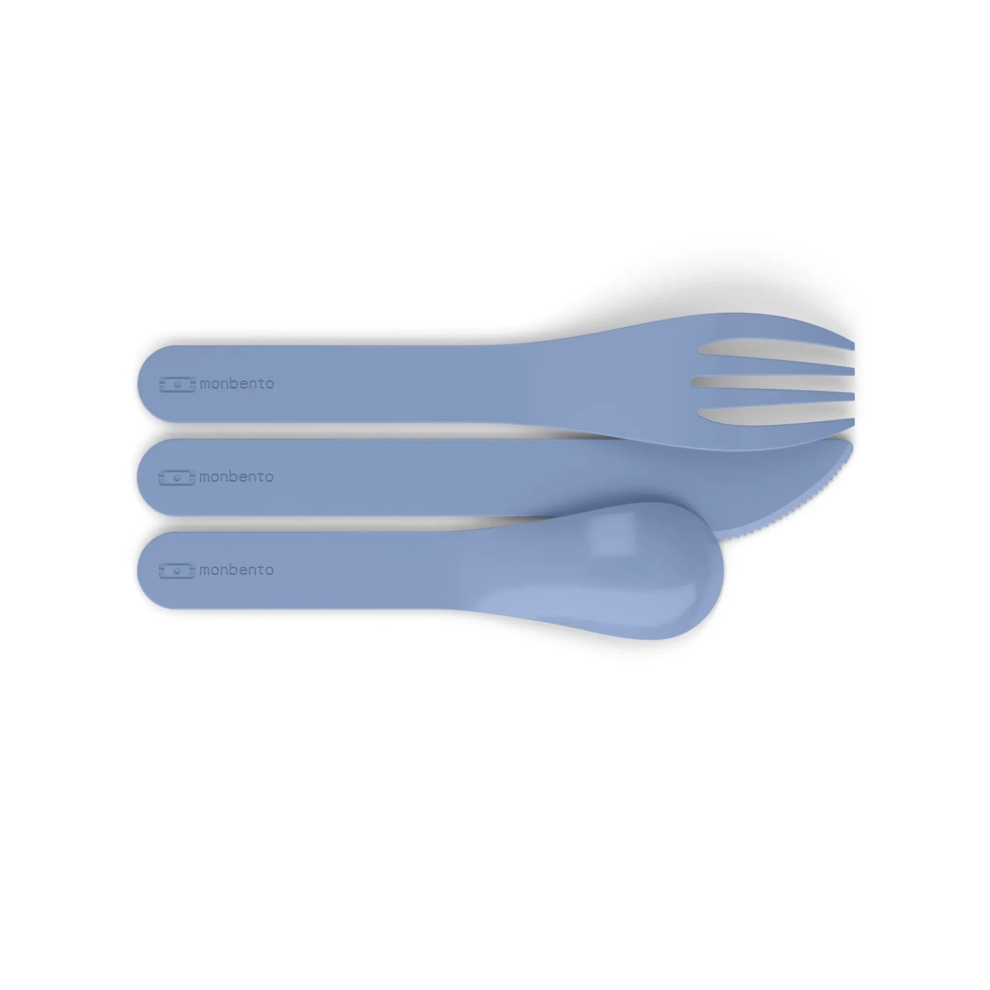 Monbento - MB Pocket Color Set de cubiertos biodegradables | Azul claro