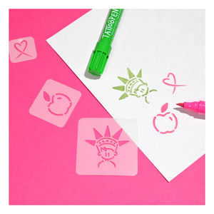 Nailmatic Kids - Nueva York x JO LITTLE Set Dúo de Tattoopen y Plantillas Reutilizables