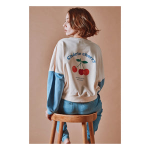 Emile et Ida - Sudadera estampada de algodón orgánico | Crema