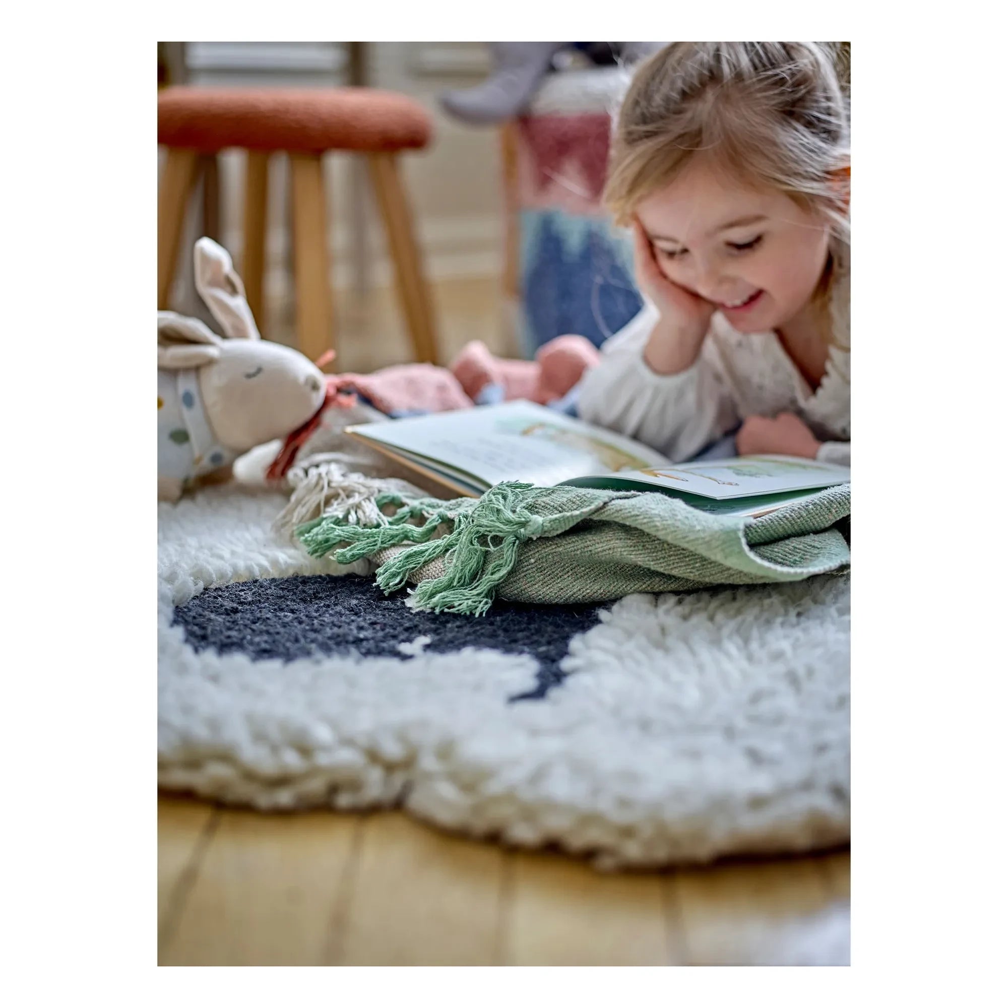 Bloomingville Mini - Alfombra Dolly | Blanco