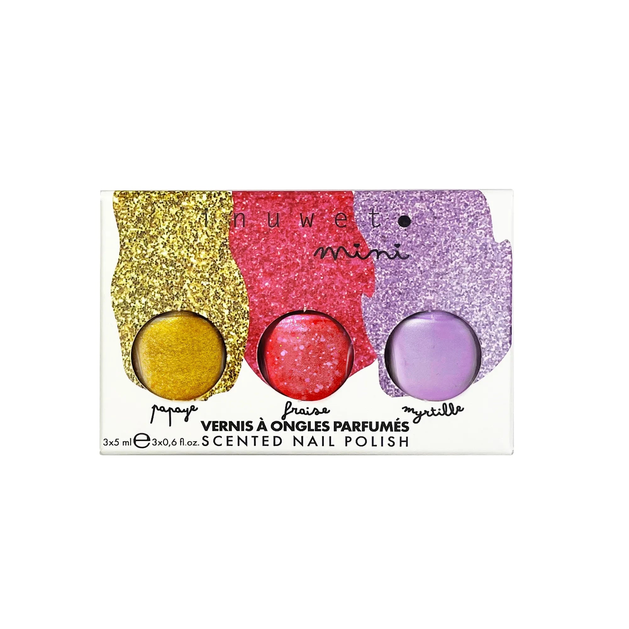 Inuwet - Set de Tres Esmaltes de Uñas Rainbow