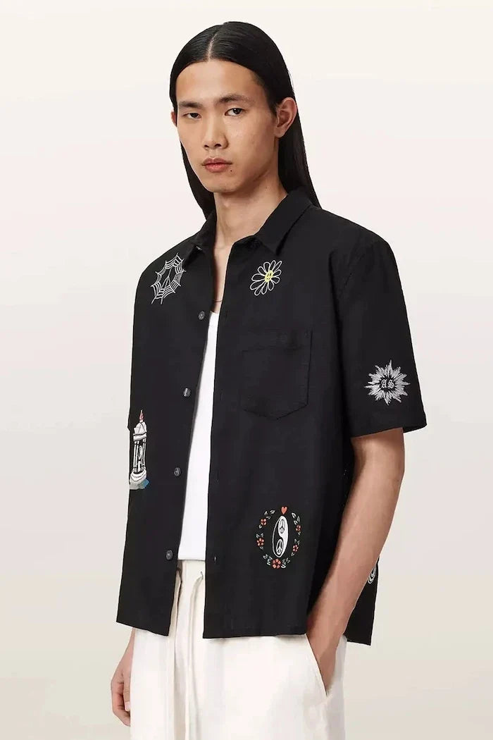 Camisa de lino AllSaints KARLTON