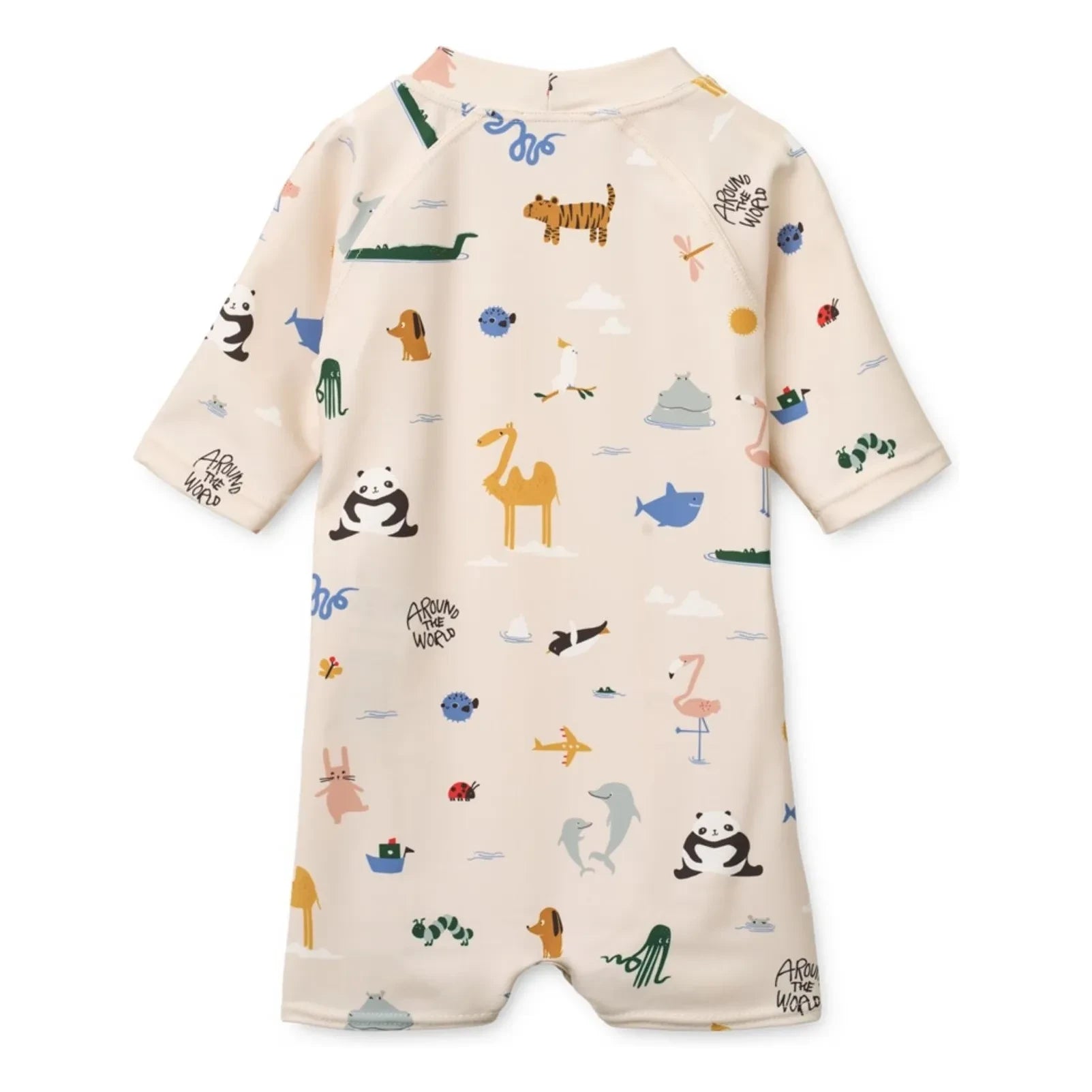 Liewood - Traje de baño Thor Animal con protección UV de fibras recicladas | Beige