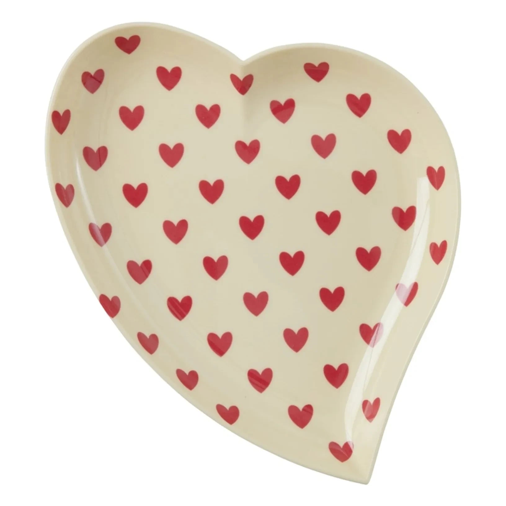 Rice - Plato de melamina Corazones | Crema