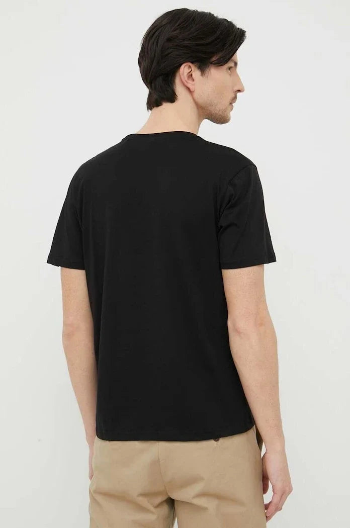 Camiseta de algodón con estampado de lámina Alpha Industries Basic