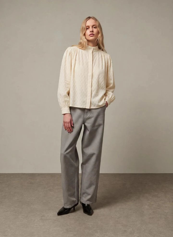 BELLEPIECE - Milton blusa de algodón | Latte