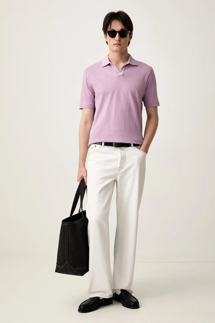 Polo para hombre Marc O'Polo con detalles de lino