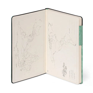 Legami - Cuaderno con Páginas en Blanco y Funda Suave Monocromática - Jardín Botánico - Mi Cuaderno
