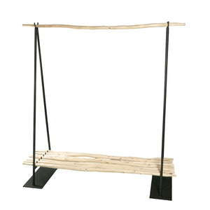 Cosydar - Perchero con estantes - 150 x 50 cm | Negro