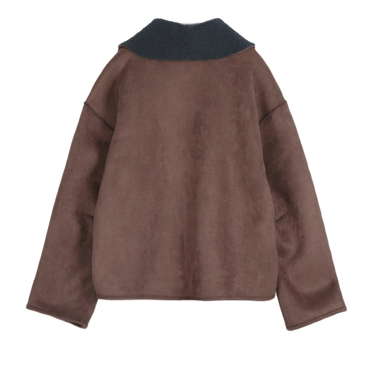Bobo Choses - Chaqueta de sherpa suave de doble cara | Marrón oscuro