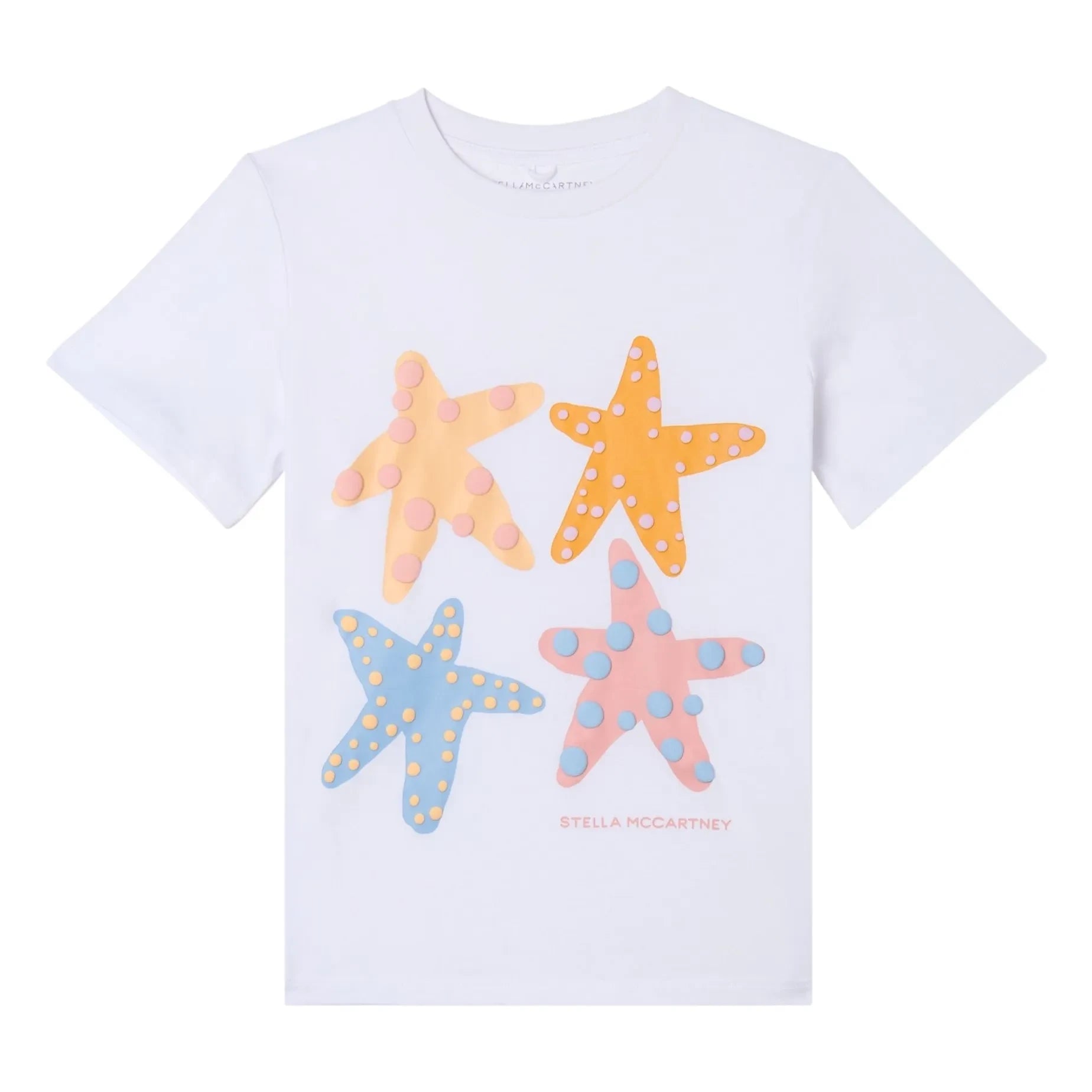Stella McCartney Kids - Camiseta de algodón orgánico Etoiles de Mer | Blanco