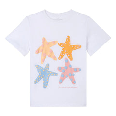 Stella McCartney Kids - Camiseta de algodón orgánico Etoiles de Mer | Blanco