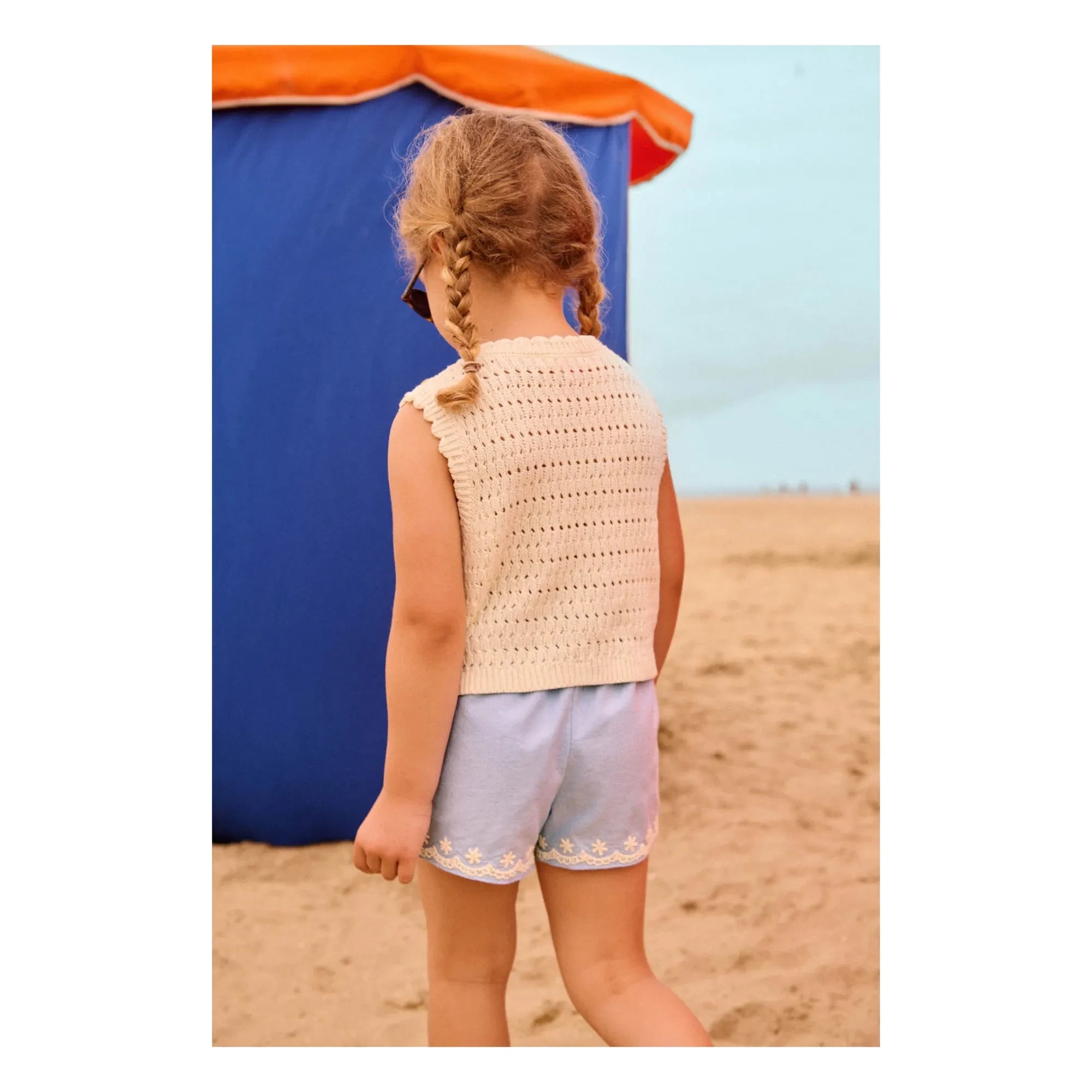 Louise Misha - Top bordado Rynia Maille | Crema