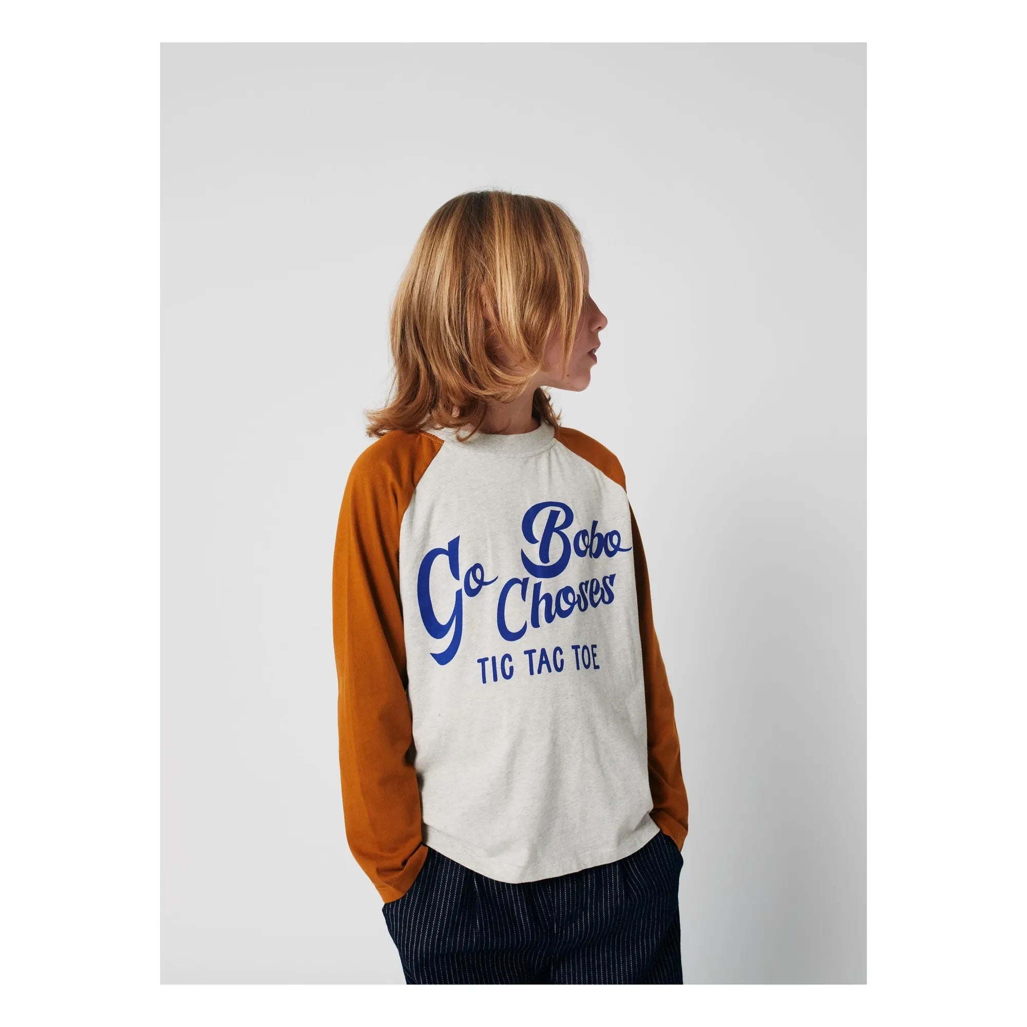 Bobo Choses - Camiseta con bloques de color de algodón orgánico de Bobo Choses | Gris jaspeado