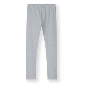 Gray Label - Leggings de algodón orgánico a rayas | Azul hielo
