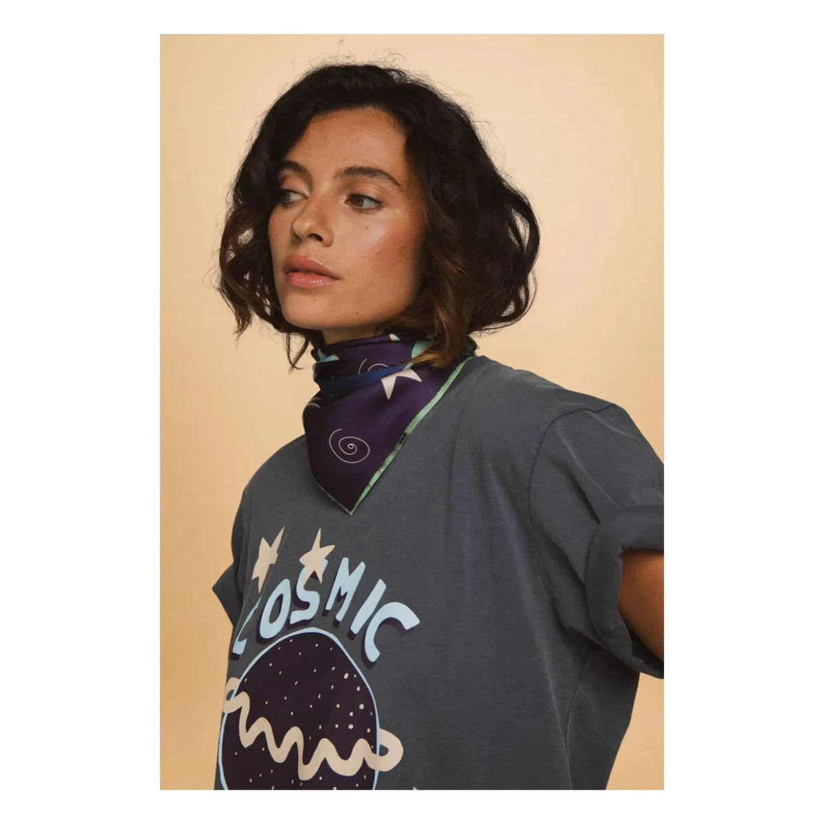 Elise Chalmin - Cosmic Trip Algodón Camiseta | Gris