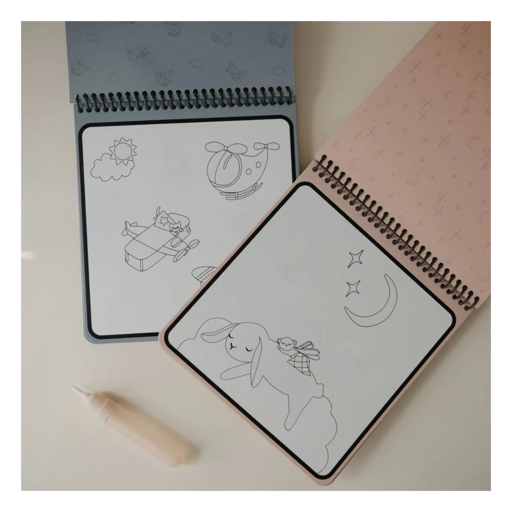 Mushie - Libro de colorear borrable Vehículos | Azul