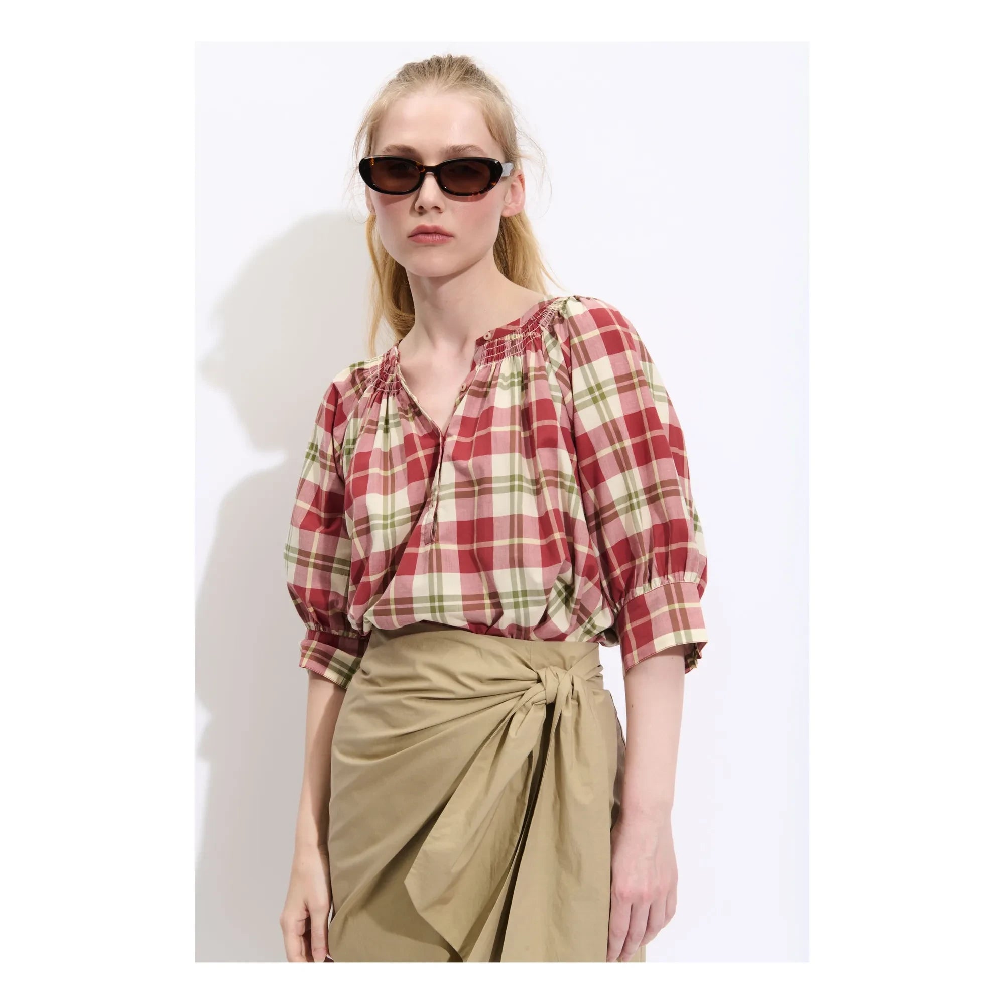 BELLEPIECE - Chiara Blusa de algodón | Crudo