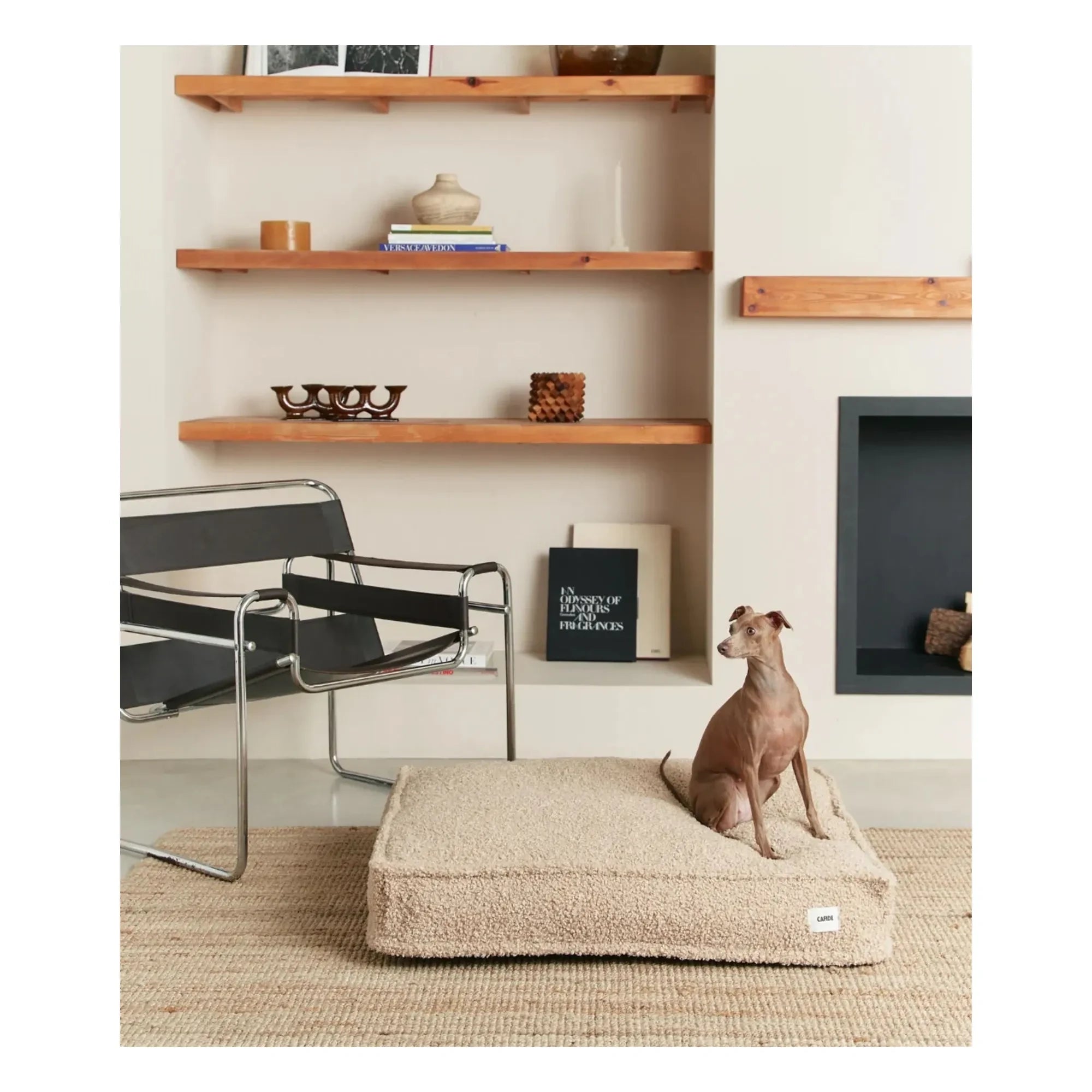 Cafide - Cama para Perros Cuadra Trigo Sarraceno | Beige