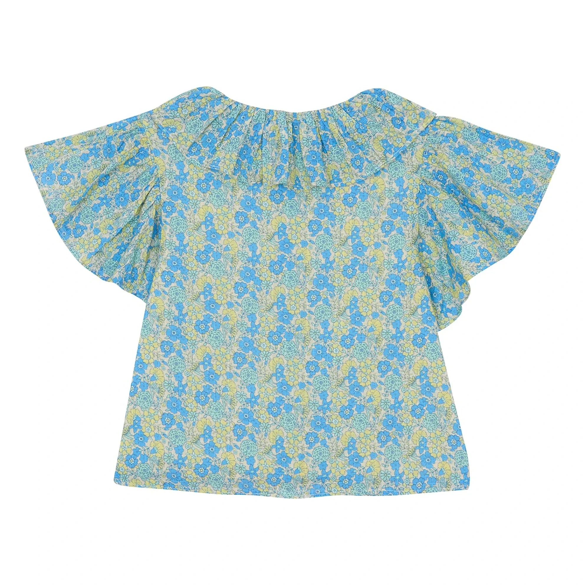 Bonton - Blusa con cuello Claudine Nancy estampado floral | Azul