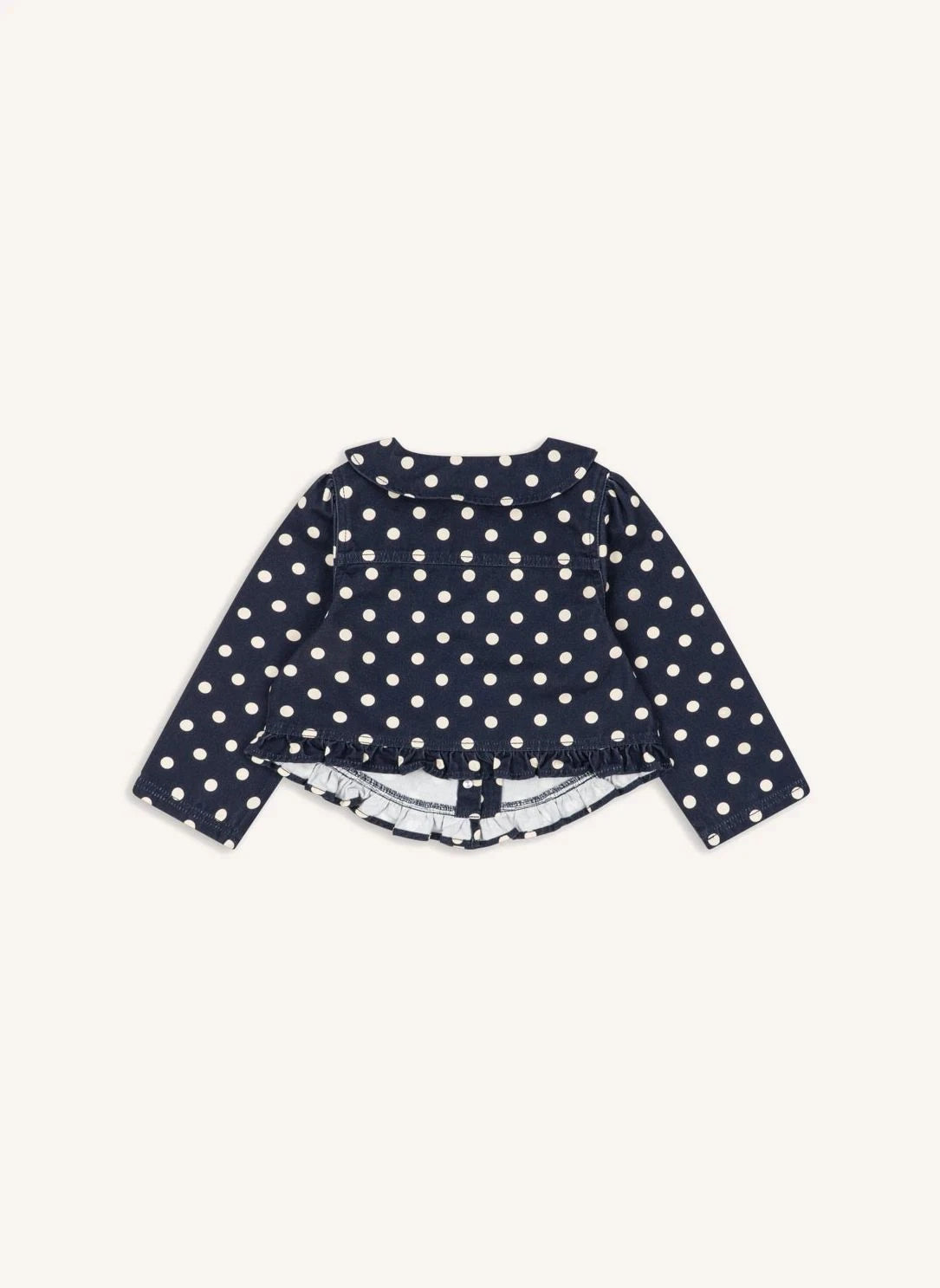 Konges Sløjd - Nola Organik Pamuk Denim Puantiyeli Ceket | Koyu Mavi
