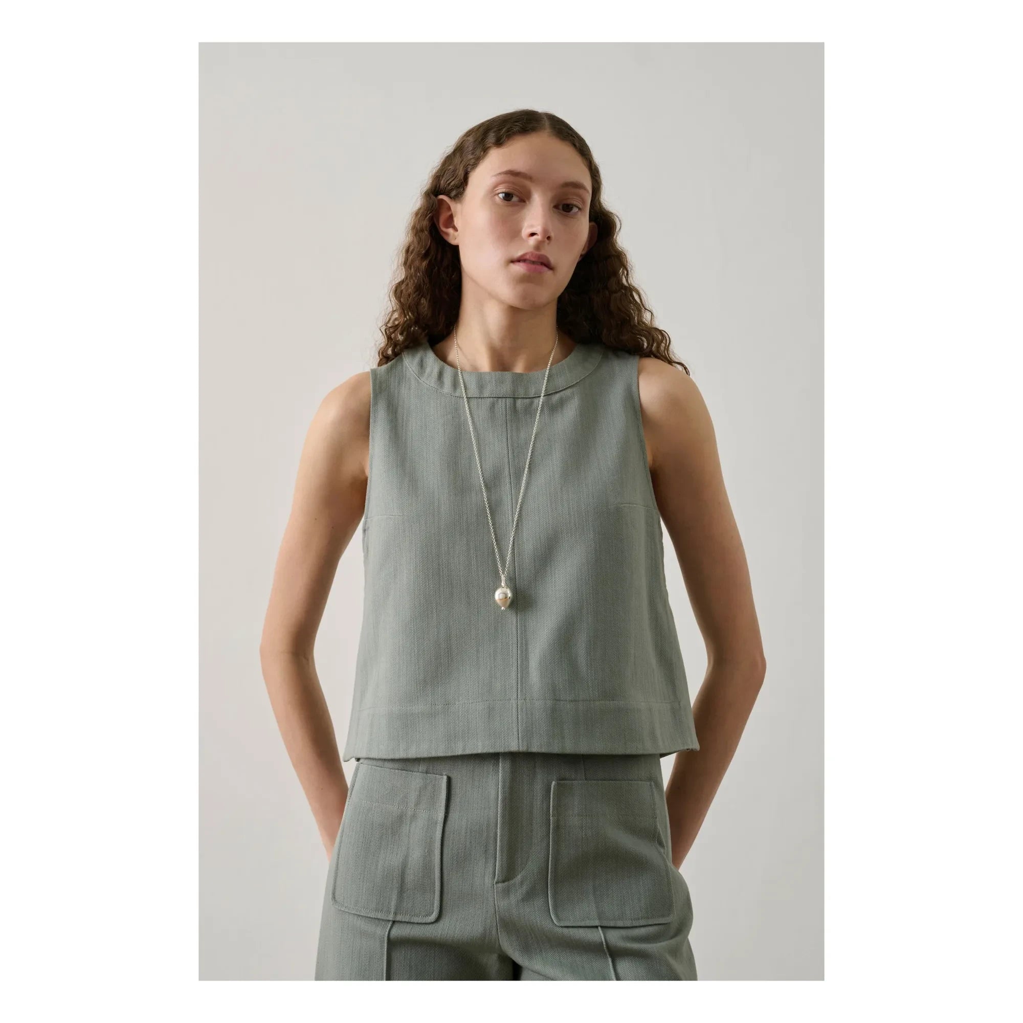 Soeur - Pampa Top de algodón | Agua verde
